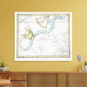 星座の地図プレートATVI キャンバスプリント (インサイチュ (リビング))