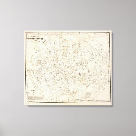 星座の地図 キャンバスプリント (正面)