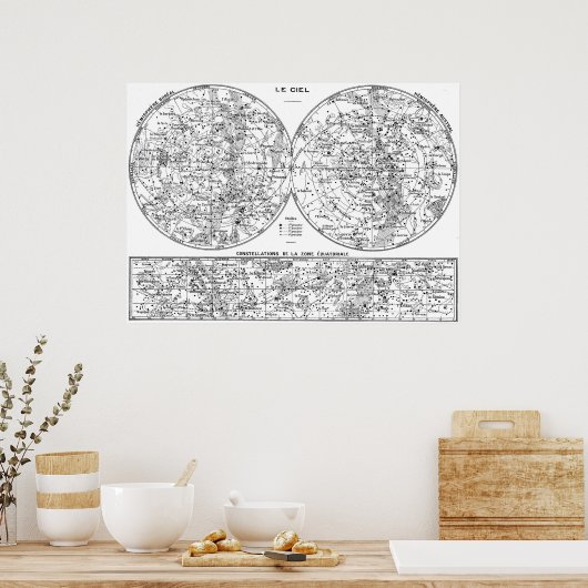 星座の地図 ポスター (キッチン)
