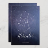 星座の天体テーブル番号ヘラクレス 招待状 (正面/裏面)