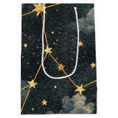 星座の星のパターン (1) ミディアムペーパーバッグ (裏面)