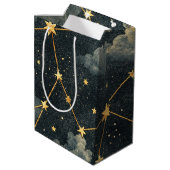 星座の星のパターン (1) ミディアムペーパーバッグ (裏面アングル)