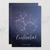 星座の星テーブル番号 ケンタウル座 招待状 (正面/裏面)