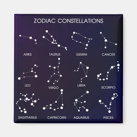 星座の星図 マグネット (正面)
