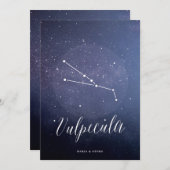 星座の星座番号Vulpelcula 招待状 (正面/裏面)