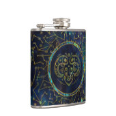 星座の牡羊座の(占星術の)十二宮図の金ゴールドのアワビ フラスク (右)