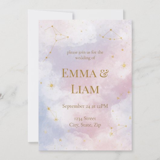 星座の結婚式招待状 | 星座 招待状 (正面)