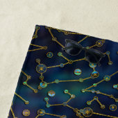 星座の蠍座の(占星術の)十二宮図の金ゴールドのアワビ ビーチタオル (インサイチュ)