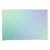 星座グリーンパープルグラデーションスター 枕カバー (正面右)