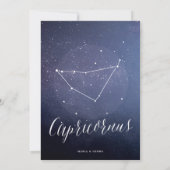 星座スターテーブル番号Capricornus 招待状 (裏面)