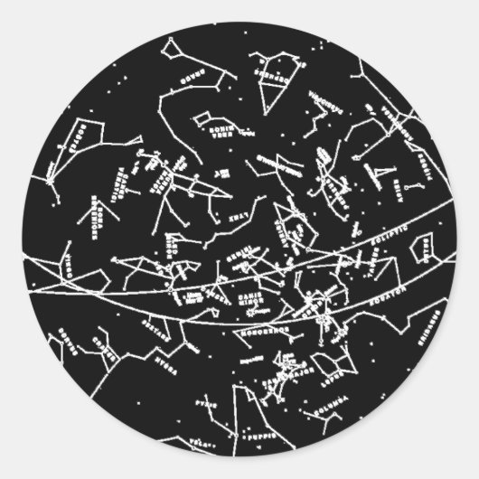 星座ステッカー ラウンドシール (正面)