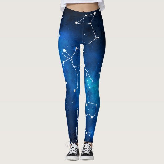 星座マップ 天文学愛好家 レギンス (正面)