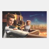 星座人 長方形シール (正面)