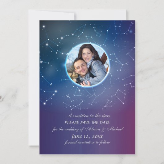 星座写真のお知らせ 招待状 (正面)