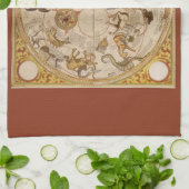 星座南天空ヴィンテージ天文学 キッチンタオル (折り畳み)