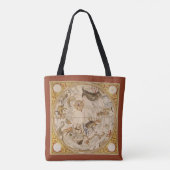 星座南天空ヴィンテージ天文学 トートバッグ (裏面)