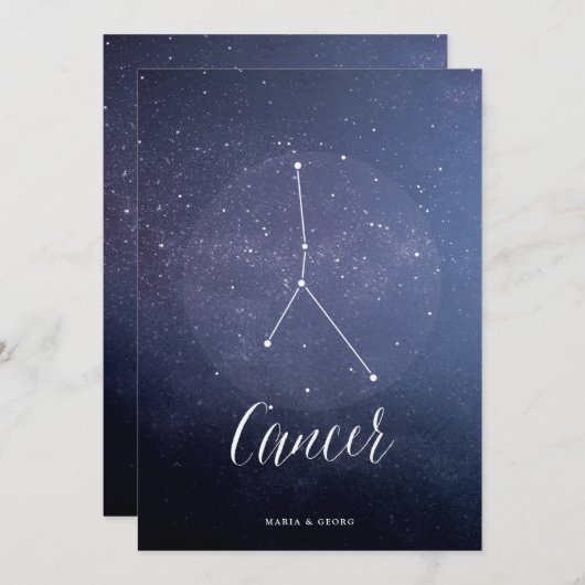 星座天板数がん 招待状 (正面/裏面)