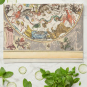 星座天空〔占星術の〕十二宮図星図 キッチンタオル (折り畳み)