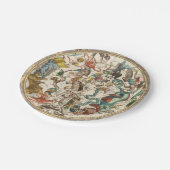 星座天空〔占星術の〕十二宮図星図 ペーパープレート (アングル)