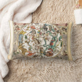 星座天空〔占星術の〕十二宮図星図 ランバークッション (ブランケット)