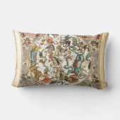 星座天空〔占星術の〕十二宮図星図 ランバークッション (裏面)