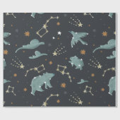 星座宇宙テーマ ラッピングペーパー (フラット)