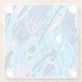 星座抽象芸術アート ガラスコースター (裏面)