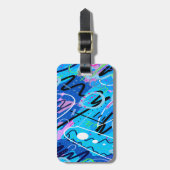 星座抽象芸術アート ラゲッジタグ (正面縦)