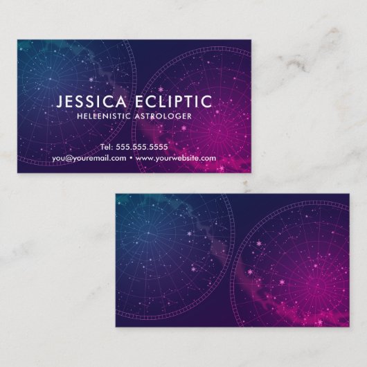 星座星図(色)星占い師 名刺 (正面/裏面)