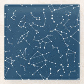 星座模様 ガラスコースター (正面)