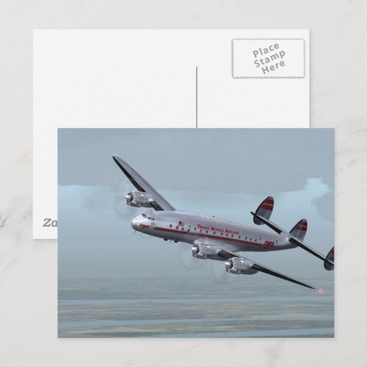 星座飛行機 – 航空史！ ポストカード (正面/裏面)