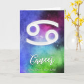 星座：かに座の期間 カード (黄色い花)