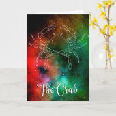 星座：かに座 'The Crab'（蟹） カード (黄色い花)