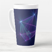 星座、アブストラクト フラクタルアート カフェラテマグ (左アングル)