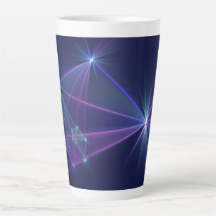 星座、アブストラクト フラクタルアート カフェラテマグ
