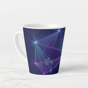 星座、アブストラクト フラクタルアート カフェラテマグ