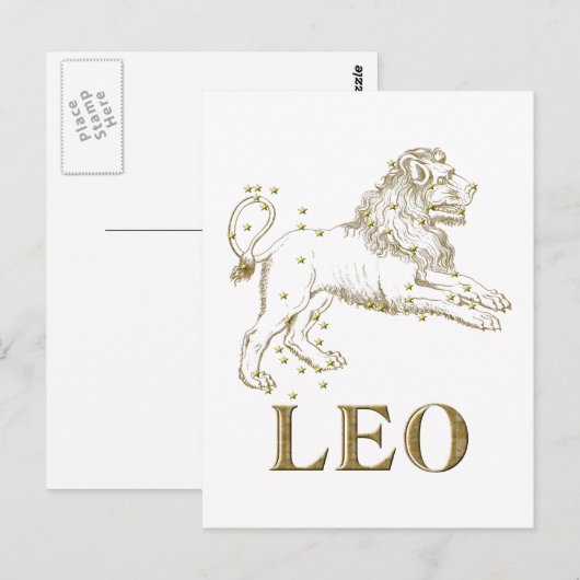 星座：レオ ポストカード (正面/裏面)