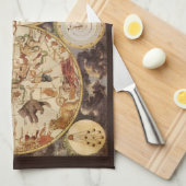 星座、ヴィンテージ天文学、フレデリック・ド・ウィット キッチンタオル (四つ折り)