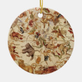 星座、ヴィンテージ天文学、フレデリック・ド・ウィット セラミックオーナメント (正面)