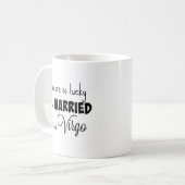 《星座》乙女座に結婚したであるためにとても幸運です コーヒーマグカップ (正面左)