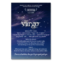 《星座》乙女座のセンターピースのテーブルカード テーブルナンバー