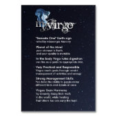 《星座》乙女座のセンターピースのテーブルカード テーブルナンバー (裏面)