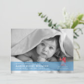 《星座》乙女座のヴァージン写真の誕生発表名刺 案内状 (スタンド正面)