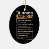 《星座》乙女座の上位10の規則、おもしろい《星座》乙女座事実、〔占星術の〕十二宮図A セラミックオーナメント (右)