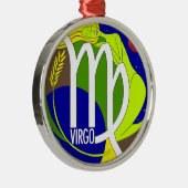 《星座》乙女座の円形のオーナメント メタルオーナメント (右)