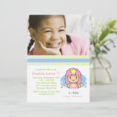 《星座》乙女座の写真の誕生日のパーティの招待状 招待状 (スタンド正面)