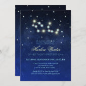 《星座》乙女座の星座の誕生会 招待状 (正面/裏面)