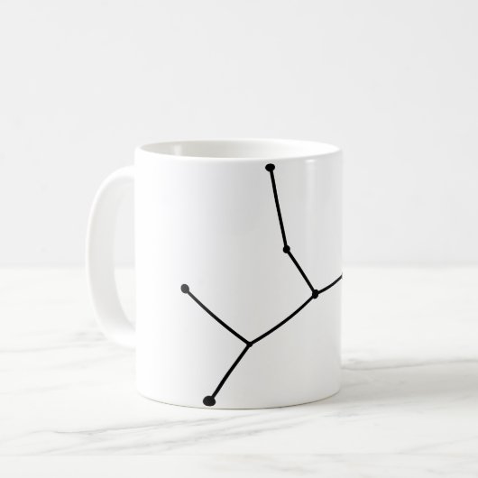 《星座》乙女座の(占星術の)十二宮図のマグ コーヒーマグカップ (正面左)