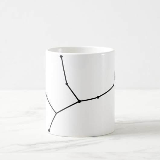 《星座》乙女座の(占星術の)十二宮図のマグ コーヒーマグカップ (中央)