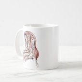 《星座》乙女座の(占星術の)十二宮図の印のマグ コーヒーマグカップ (正面左)